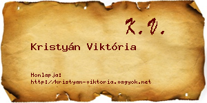 Kristyán Viktória névjegykártya
