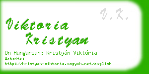 viktoria kristyan business card